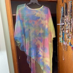 SHEIN sheer asymmetrical top